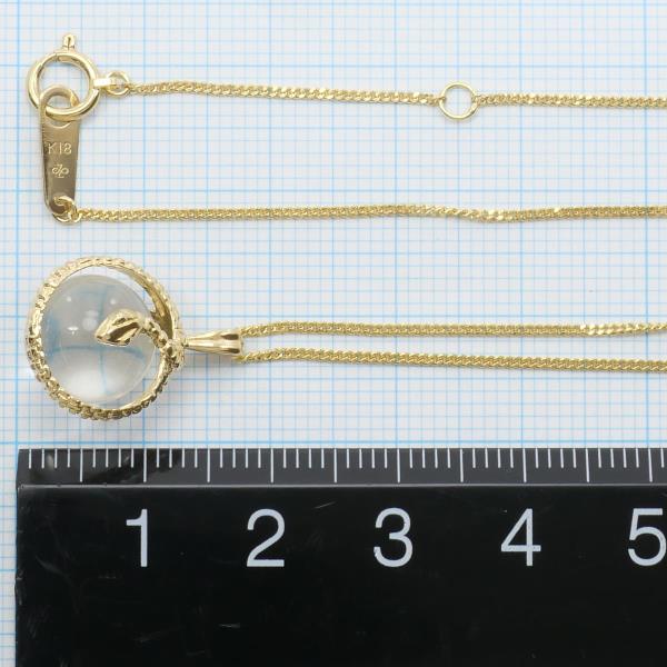 K18 Yellow Gold Quartz Necklace in Pristine Condition