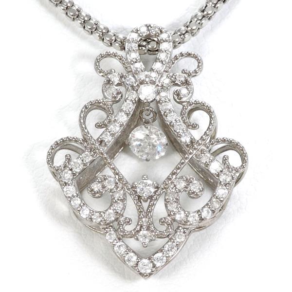 K18 White Gold Diamond Necklace