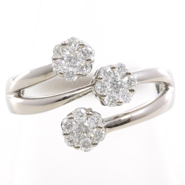 K18 White Gold Diamond Ring 12