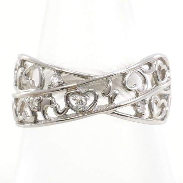 K18 White Gold Diamond Ring 11