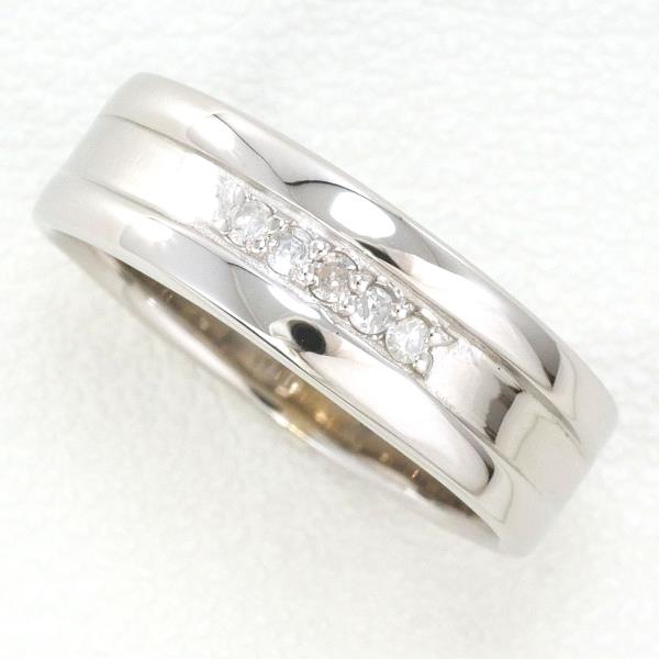 K14 White Gold Diamond Ring 6 in Excellent Condition