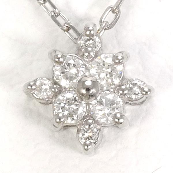 K10 White Gold Diamond Necklace in Pristine Condition