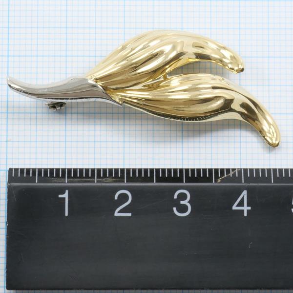 K18 Yellow Gold White Gold Brooch