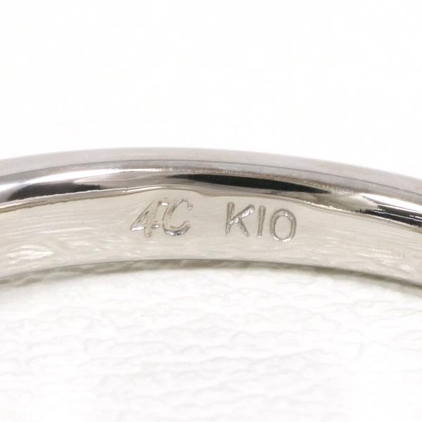 4℃ K10 White Gold Diamond Ring Size 12 in Excellent Condition