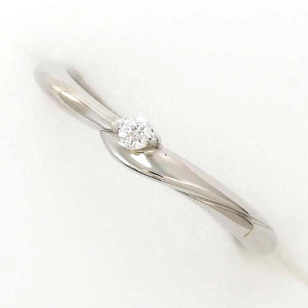 Star Jewelry K10 White Gold Diamond Ring in Excellent Condition