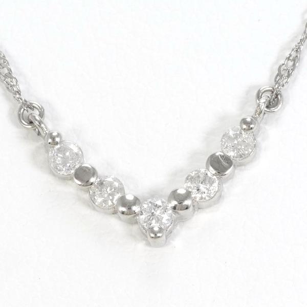 PT850 Platinum Diamond Necklace 0.20ct in Pristine Condition