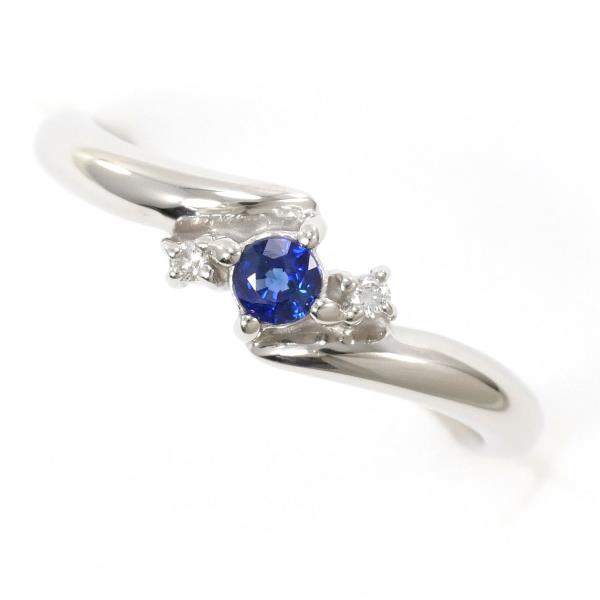 PT900 Platinum Sapphire Ring 11.5