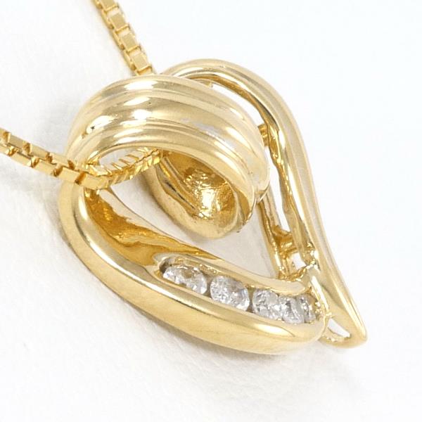 18K Yellow Gold Diamond Necklace