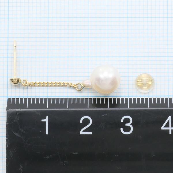 K18 Yellow Gold Pearl Earrings in Great Condition