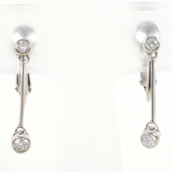 K18 White Gold Diamond Earrings 0.15ct in Excellent Condition