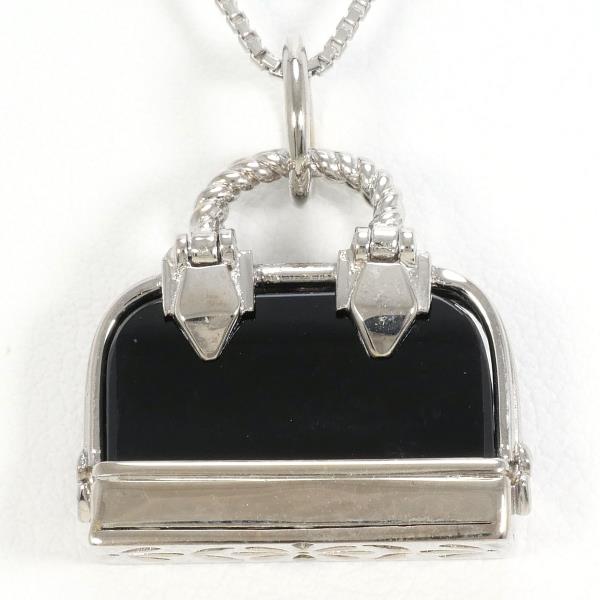 K18 White Gold Onyx Necklace