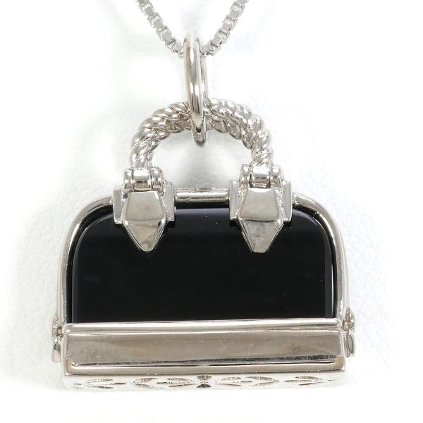 K18 White Gold Onyx Necklace