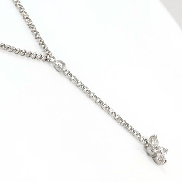 K18 White Gold Diamond Necklace 0.35ct in Pristine Condition