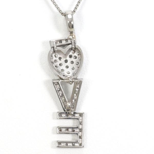 K18 White Gold Diamond Necklace in Excellent Condition