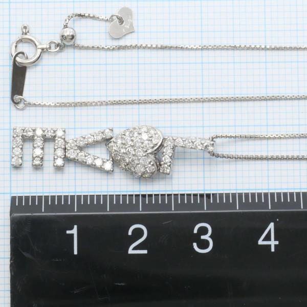 K18 White Gold Diamond Necklace in Excellent Condition