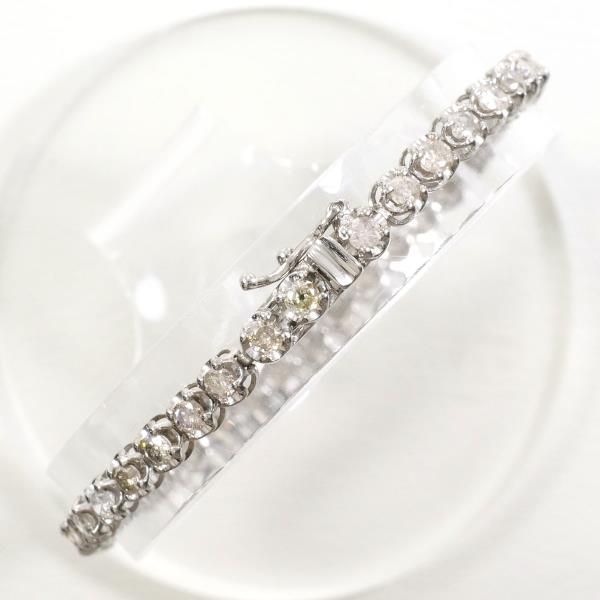 K18 White Gold Diamond Bracelet