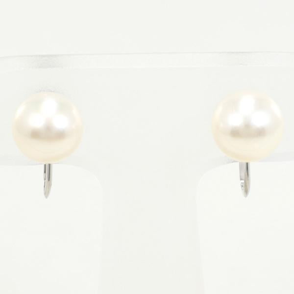 K14 White Gold Pearl Earrings in Excellent Condition