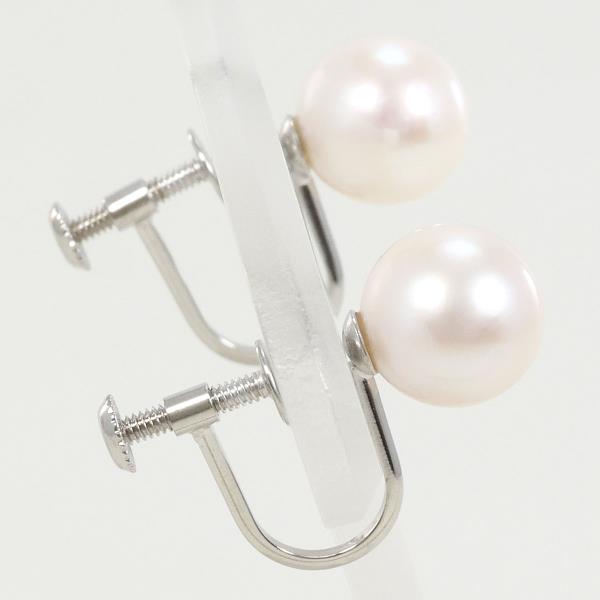 K14 White Gold Pearl Earrings in Excellent Condition