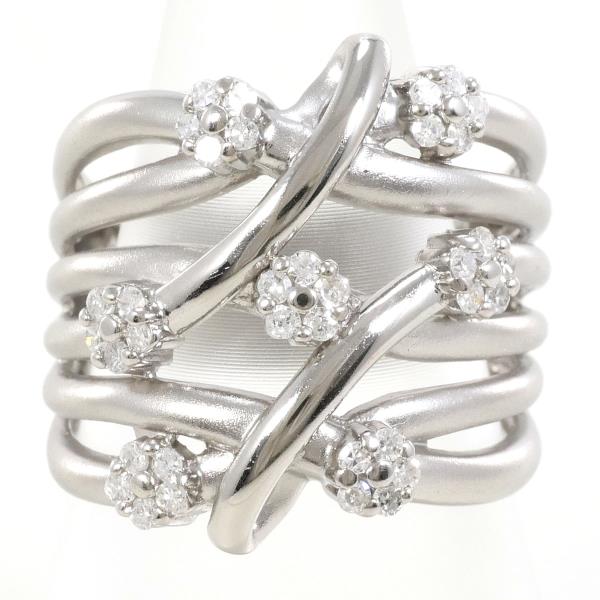 K14 White Gold Diamond Ring 12.5