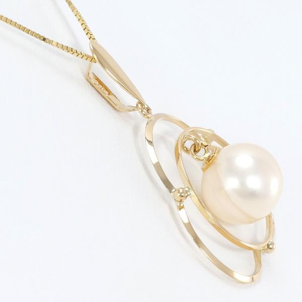 K18 Yellow Gold Pearl Necklace in Pristine Condition