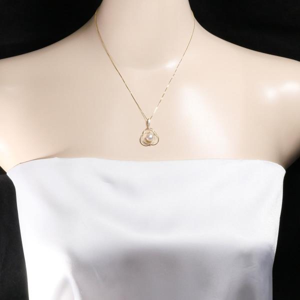 K18 Yellow Gold Pearl Necklace in Pristine Condition