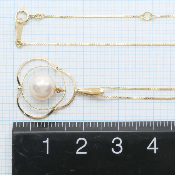 K18 Yellow Gold Pearl Necklace in Pristine Condition