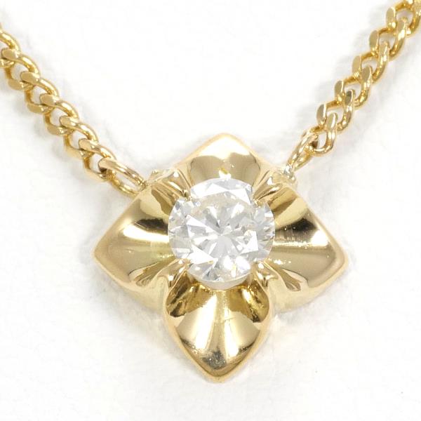 K18 Yellow Gold Diamond Necklace in Excellent Condition