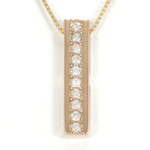 K18 Pink Gold Diamond Necklace