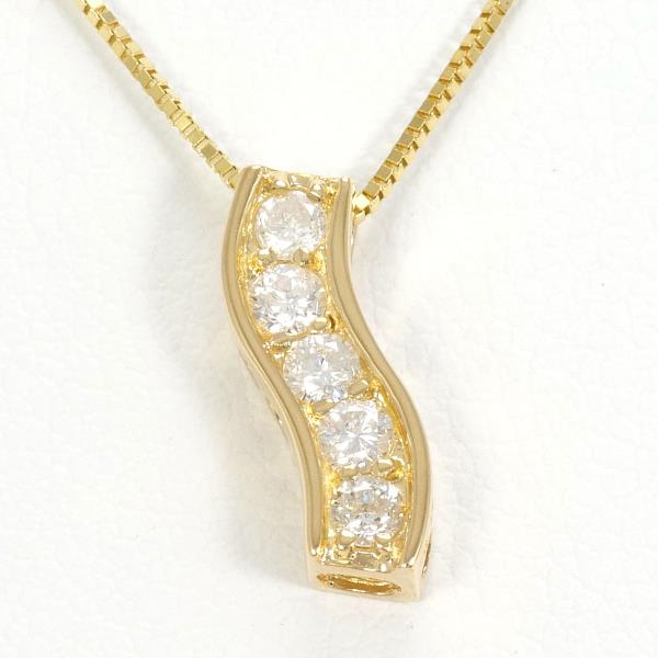 K18 Yellow Gold Diamond Necklace 0.20ct