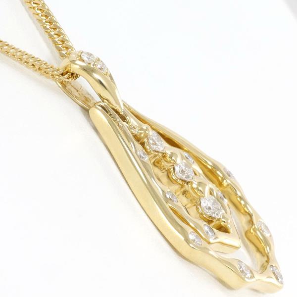 K18 Yellow Gold Diamond Necklace in Excellent Condition