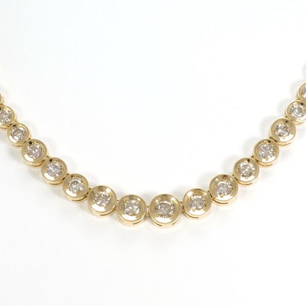 K18 Yellow Gold Diamond Necklace 40cm in Great Condition