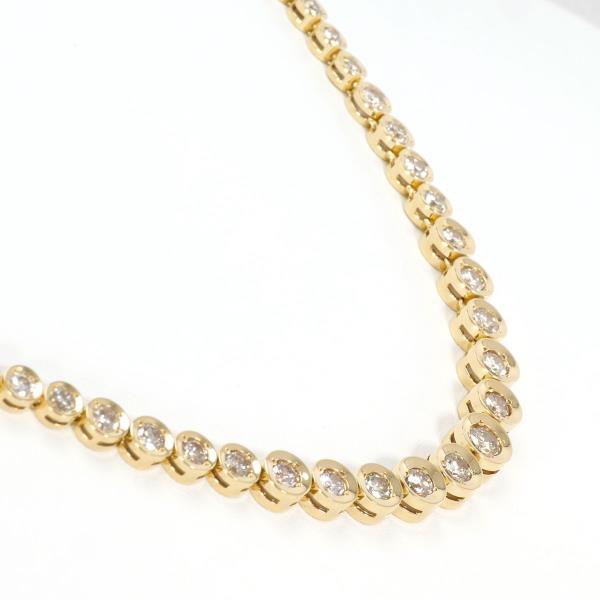 K18 Yellow Gold Diamond Necklace 40cm in Great Condition