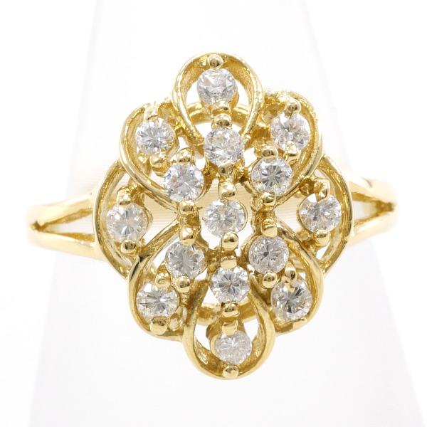 K18 Yellow Gold Diamond Ring 12