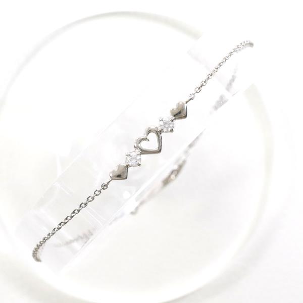 K10 White Gold Zirconia Bracelet