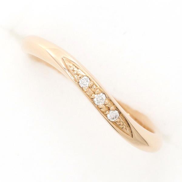 Whisp K10PG Pink Gold Diamond Ring Size 7