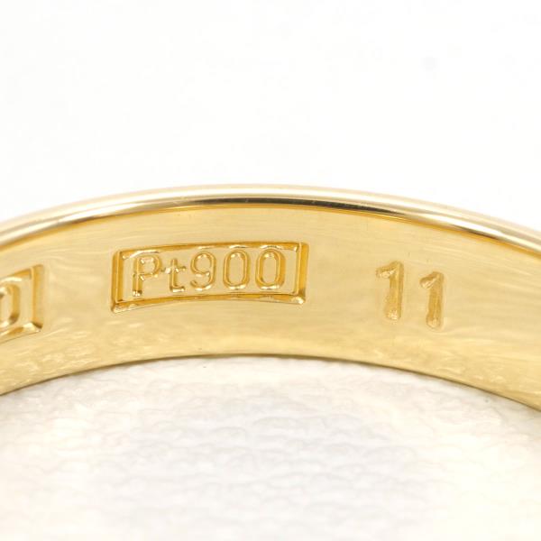 PT900 K18YG Platinum Yellow Gold Ring