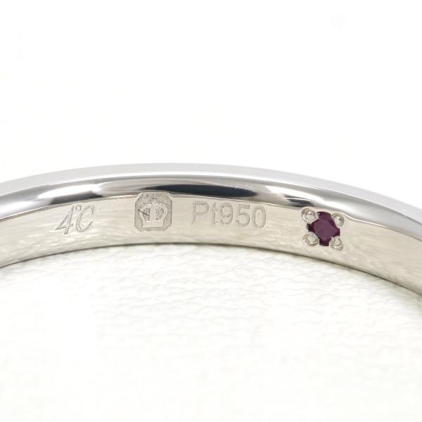 PT950 Platinum Ruby Ring Size 13.5 in Pristine Condition