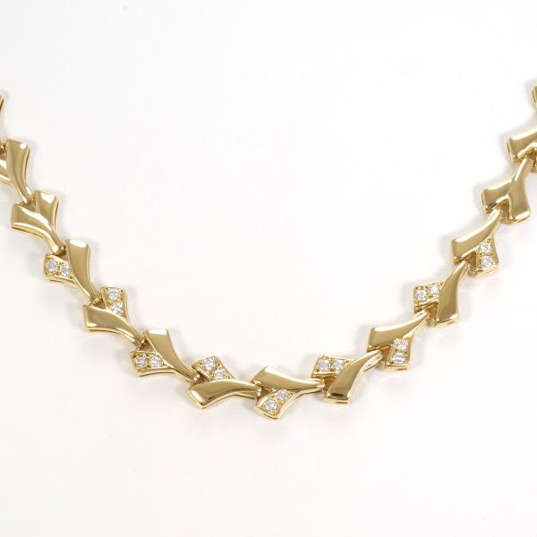 K18 Yellow Gold Diamond Necklace 45cm in Great Condition