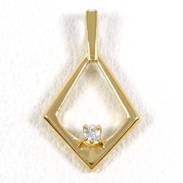 Mikimoto K18 Yellow Gold Diamond Pendant Top in Pristine Condition