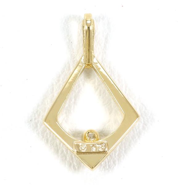 Mikimoto K18 Yellow Gold Diamond Pendant Top in Pristine Condition