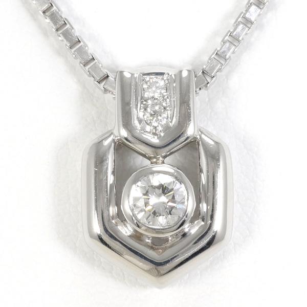 PT900 Platinum Necklace with 0.27ct Diamond, 46cm in Excellent Condition