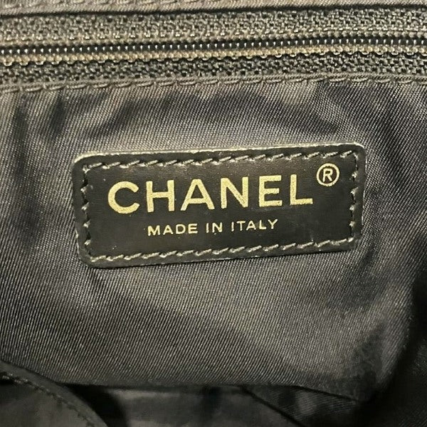 Chanel Nylon Leather Tote MM Bag in Good Condition