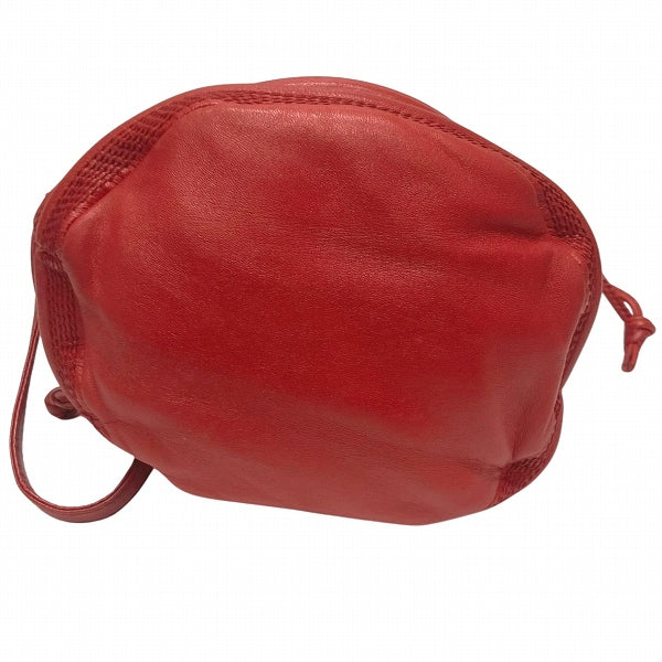 Loewe Nappa Leather Red Drawstring Shoulder Bag in Good Condition