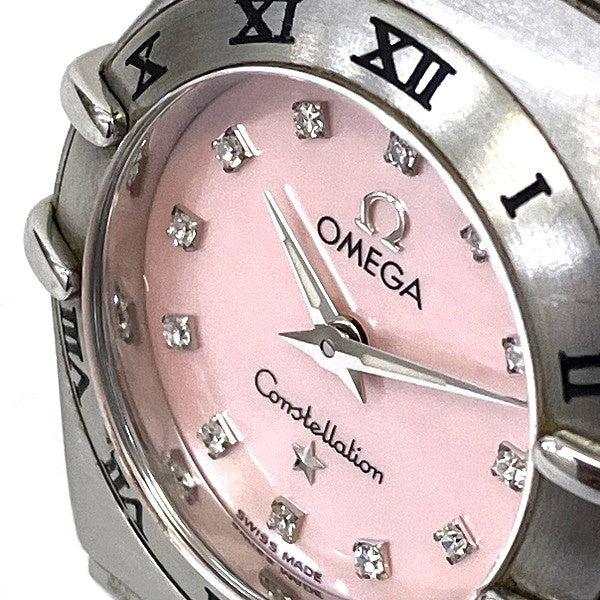 Omega Constellation Mini 1562.67 Quartz Pink Shell Watch in Good Condition