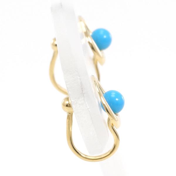 K18 Yellow Gold Turquoise Ear Cuff in Excellent Condition