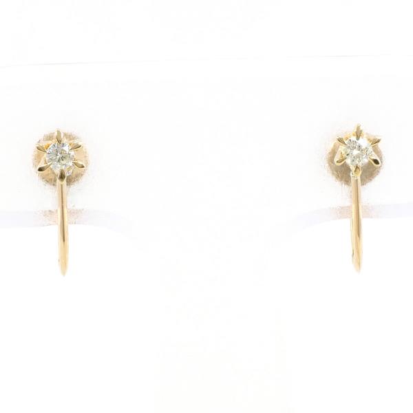 K18 Yellow Gold Diamond Earrings 0.08ct in Excellent Condition