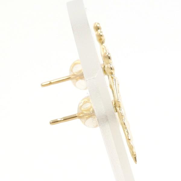 K18 Yellow Gold Earrings 3.2g in Pristine Condition