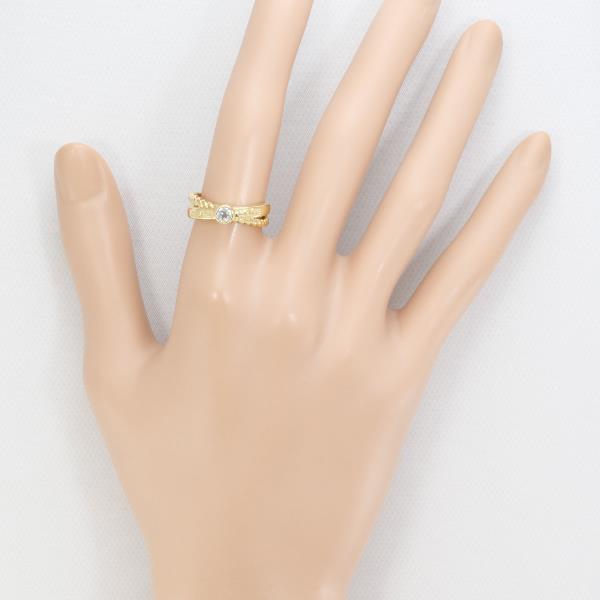 K18YG Yellow Gold Aquamarine Ring 10.5