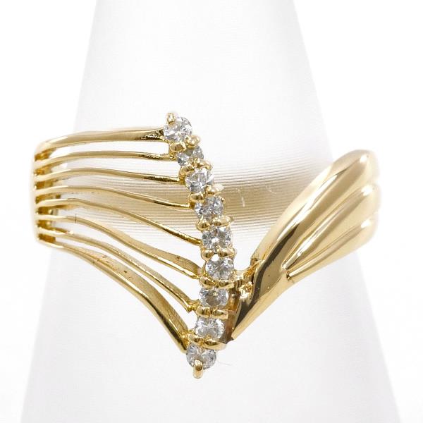 K18 Yellow Gold Diamond Ring 8.5