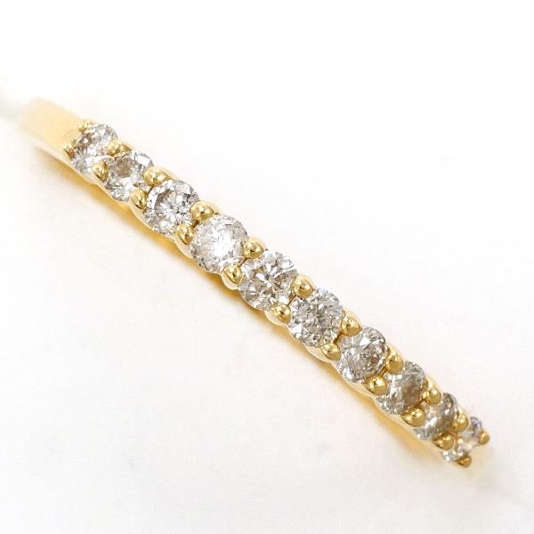 K18 Yellow Gold Diamond Ring 10 in Excellent Condition